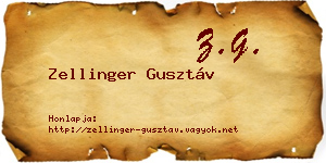 Zellinger Gusztáv névjegykártya