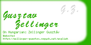gusztav zellinger business card